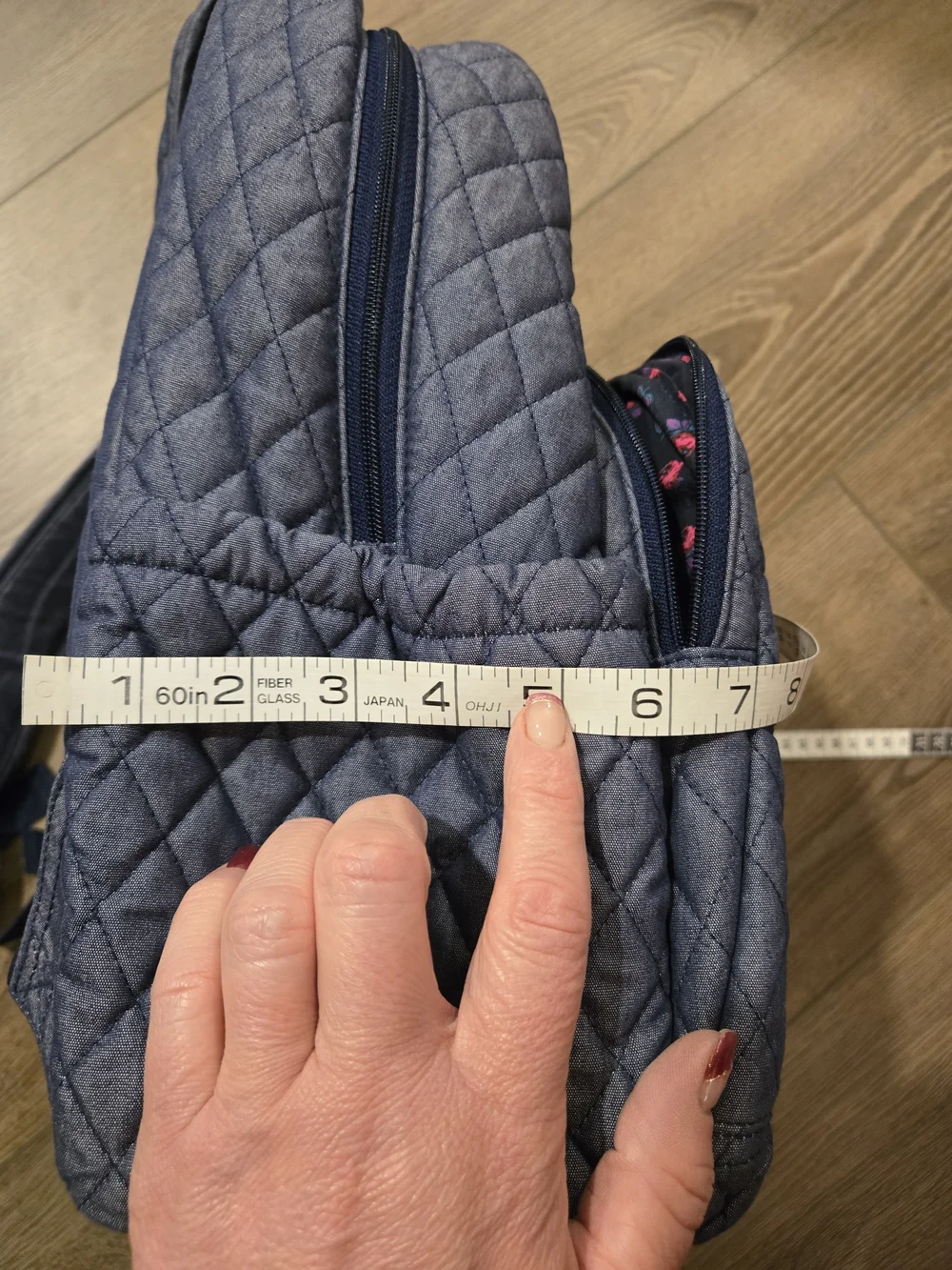 Vera Bradley Quilted Light Gray Backpack